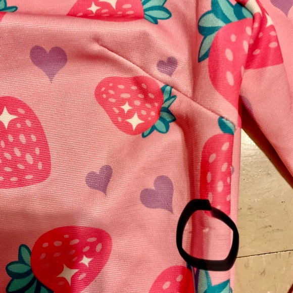 Sugar Thrillz Pink strawberry ruffle collard dress - Picture 6 of 8